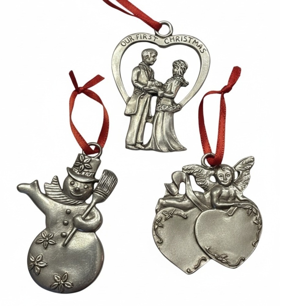 Vintage Pewter Christmas Ornaments 1980s and 1990s‎ Seagull Pewter